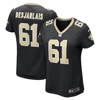 womens nike drew desjarlais black new orleans saints game p